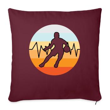 Basketball Basketballer Vintage - Sofakissenbezug 45 x 45 cm - Burgunderrot - Vorne
