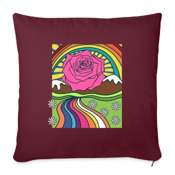 Rose Roses Rose Garden Jardinier - Housse de coussin décorative 45 x 45 cm - bordeaux - Devant