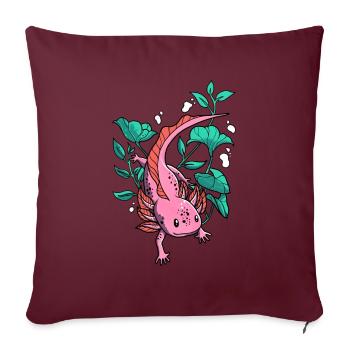 Axolotl Salamander - Sofakissenbezug 45 x 45 cm - Burgunderrot - Vorne