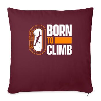 Escalade Alpinisme Grimpeurs - Housse de coussin décorative 45 x 45 cm - bordeaux - Devant