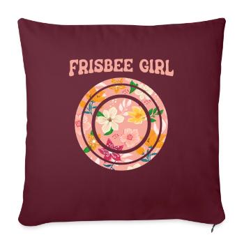 Frisbee - Housse de coussin décorative 45 x 45 cm - bordeaux - Devant