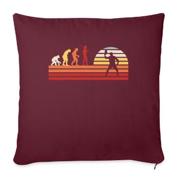 Golf Frisbee Vintage Rétro - Housse de coussin décorative 45 x 45 cm - bordeaux - Devant