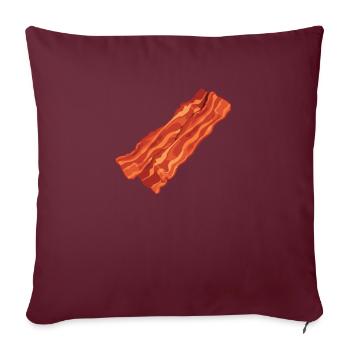 Bacon Bacon Petit déjeuner - Housse de coussin décorative 45 x 45 cm - bordeaux - Devant
