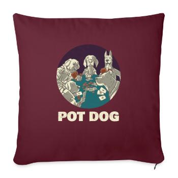 Poker Pokerspieler Texas Holdem - Sofakissenbezug 45 x 45 cm - Burgunderrot - Vorne