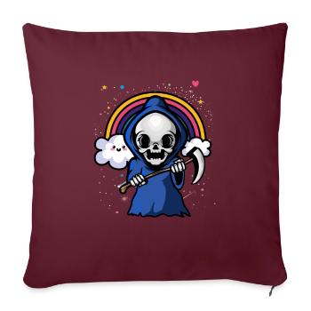 Rétro Gothique Vintage Goth Occulte - Housse de coussin décorative 45 x 45 cm - bordeaux - Devant