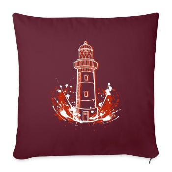 Phare - Housse de coussin décorative 45 x 45 cm - bordeaux - Devant