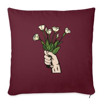 Fleuriste Fleuriste - Housse de coussin décorative 45 x 45 cm - bordeaux - Devant