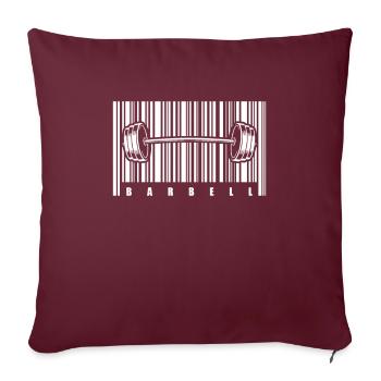 Barbell Fitness Gym Entraînement Entraînement - Housse de coussin décorative 45 x 45 cm - bordeaux - Devant