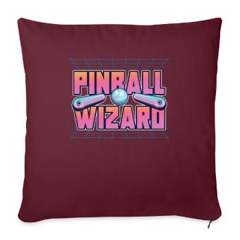 Retro Pinball Flipper Vintage Arcade Gaming - Sofakissenbezug 45 x 45 cm - Burgunderrot - Vorne