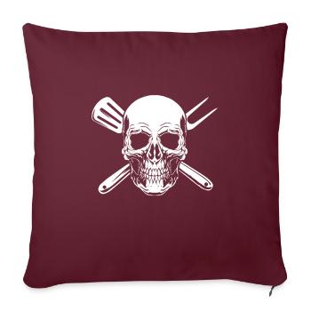 Grill grill maître BBQ - Housse de coussin décorative 45 x 45 cm - bordeaux - Devant