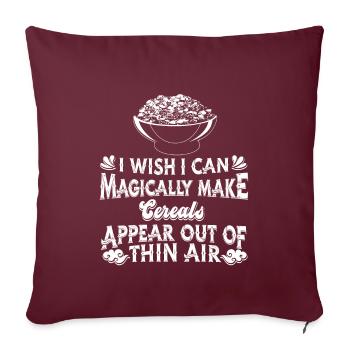 Céréales Muesli pour le petit-déjeuner - Housse de coussin décorative 45 x 45 cm - bordeaux - Devant