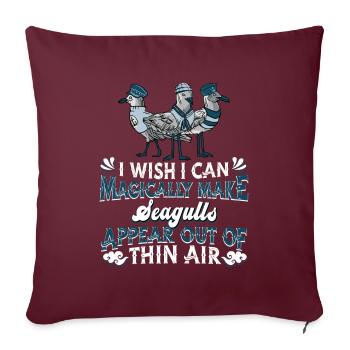 Mouette Mouette - Housse de coussin décorative 45 x 45 cm - bordeaux - Devant
