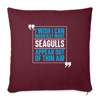 Mouette Mouette - Housse de coussin décorative 45 x 45 cm - bordeaux - Devant