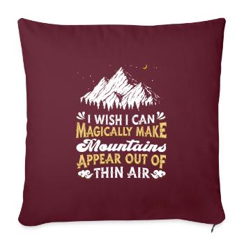 Escalade Alpinisme Grimpeurs - Housse de coussin décorative 45 x 45 cm - bordeaux - Devant