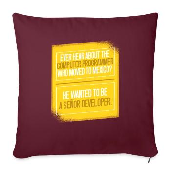 Programmierer Coder Software Entwickler - Sofakissenbezug 45 x 45 cm - Burgunderrot - Vorne