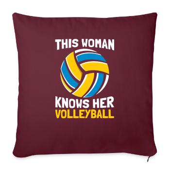 Volleyball Volleyball de plage - Housse de coussin décorative 45 x 45 cm - bordeaux - Devant