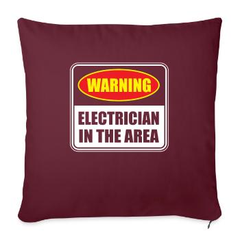 Électricien Ingénieur électricien Technicien en électronique - Housse de coussin décorative 45 x 45 cm - bordeaux - Devant