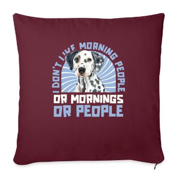 Chien dalmate - Housse de coussin décorative 45 x 45 cm - bordeaux - Devant