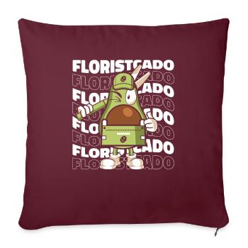 Fleuriste Fleuriste - Housse de coussin décorative 45 x 45 cm - bordeaux - Devant