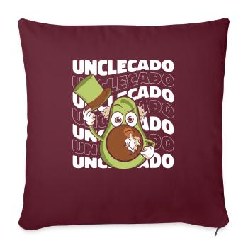 Oncle - Housse de coussin décorative 45 x 45 cm - bordeaux - Devant
