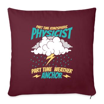 Physik Physiker - Sofakissenbezug 45 x 45 cm - Burgunderrot - Vorne