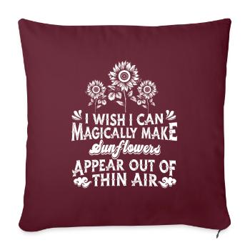 Hobby Jardinier Tournesol Jardinier - Housse de coussin décorative 45 x 45 cm - bordeaux - Devant