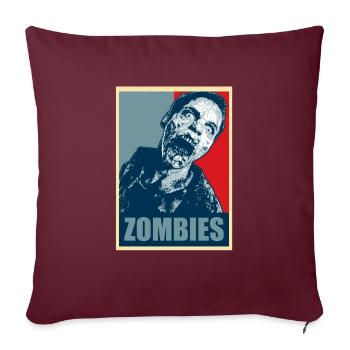 Zombie Halloween - Housse de coussin décorative 45 x 45 cm - bordeaux - Devant