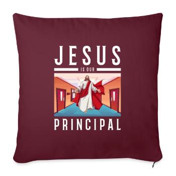Professeur de religion Éducation religieuse - Housse de coussin décorative 45 x 45 cm - bordeaux - Devant