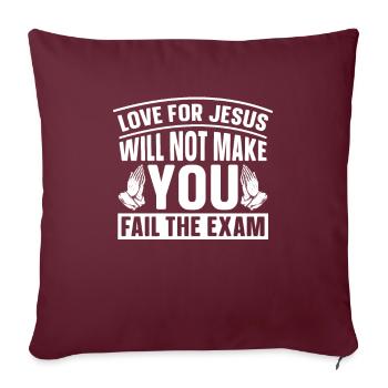 Professeur de religion Éducation religieuse - Housse de coussin décorative 45 x 45 cm - bordeaux - Devant