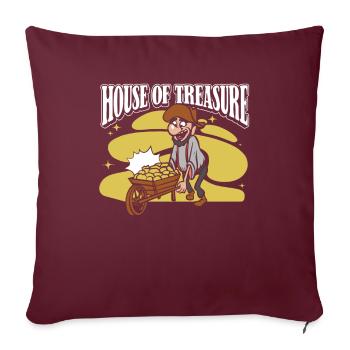 Des prospecteurs à la recherche d’un trésor - Housse de coussin décorative 45 x 45 cm - bordeaux - Devant