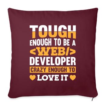 Web Entwickler Webdeveloper Web-Entwickler - Sofakissenbezug 45 x 45 cm - Burgunderrot - Vorne