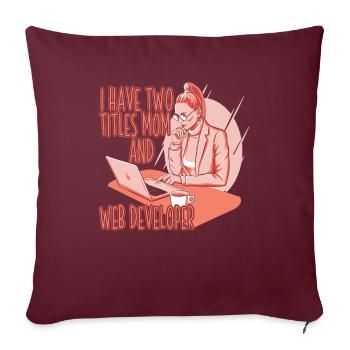 Web Entwickler Webdeveloper Web-Entwickler - Sofakissenbezug 45 x 45 cm - Burgunderrot - Vorne