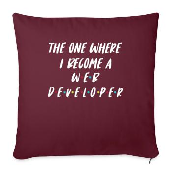 Web Entwickler Webdeveloper Web-Entwickler - Sofakissenbezug 45 x 45 cm - Burgunderrot - Vorne