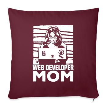 Web Entwickler Webdeveloper Web-Entwickler - Sofakissenbezug 45 x 45 cm - Burgunderrot - Vorne