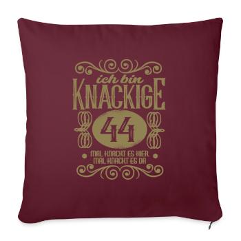 44. Geburtstag ich bin 44 Jahre alt - Sofakissenbezug 45 x 45 cm - Burgunderrot - Vorne