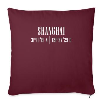 Coordonnées de la ville - Housse de coussin décorative 45 x 45 cm - bordeaux - Devant