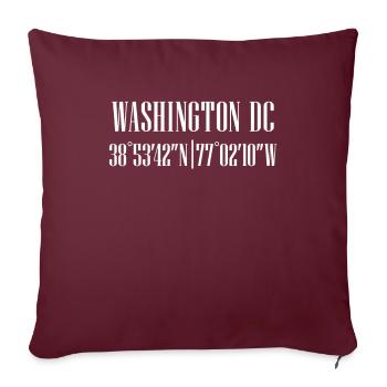 Coordonnées de la ville - Housse de coussin décorative 45 x 45 cm - bordeaux - Devant