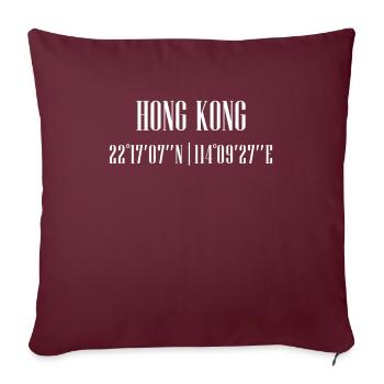 Coordonnées de la ville - Housse de coussin décorative 45 x 45 cm - bordeaux - Devant