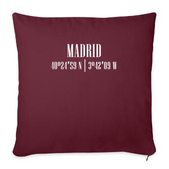 Coordonnées de la ville - Housse de coussin décorative 45 x 45 cm - bordeaux - Devant
