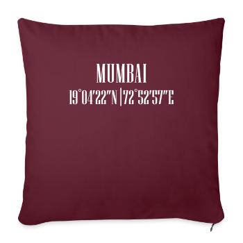 Coordonnées de la ville - Housse de coussin décorative 45 x 45 cm - bordeaux - Devant