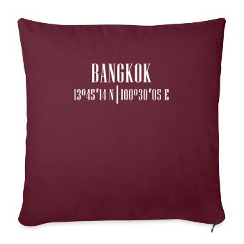 Coordonnées de la ville - Housse de coussin décorative 45 x 45 cm - bordeaux - Devant