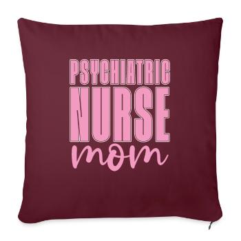 Maman infirmière - Housse de coussin décorative 45 x 45 cm - bordeaux - Devant