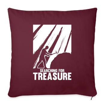 Des prospecteurs à la recherche d’un trésor - Housse de coussin décorative 45 x 45 cm - bordeaux - Devant