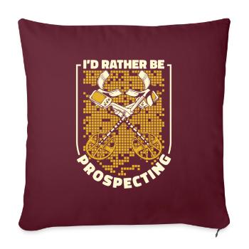 Des prospecteurs à la recherche d’un trésor - Housse de coussin décorative 45 x 45 cm - bordeaux - Devant