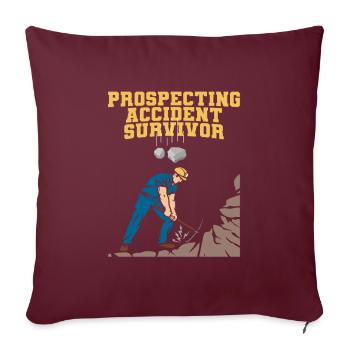 Des prospecteurs à la recherche d’un trésor - Housse de coussin décorative 45 x 45 cm - bordeaux - Devant