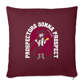 Des prospecteurs à la recherche d’un trésor - Housse de coussin décorative 45 x 45 cm - bordeaux - Devant