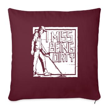 Des prospecteurs à la recherche d’un trésor - Housse de coussin décorative 45 x 45 cm - bordeaux - Devant