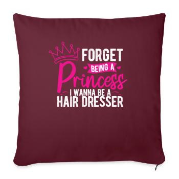 Coiffeur Coiffeur Coiffeur - Housse de coussin décorative 45 x 45 cm - bordeaux - Devant