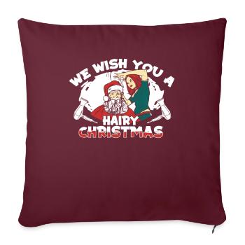 Coiffeur Coiffeur Coiffeur - Housse de coussin décorative 45 x 45 cm - bordeaux - Devant