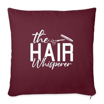Coiffeur Coiffeur Coiffeur - Housse de coussin décorative 45 x 45 cm - bordeaux - Devant